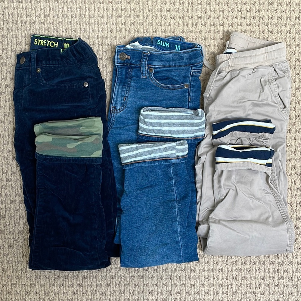 JCrew Crewcuts Boys lines pants size 10